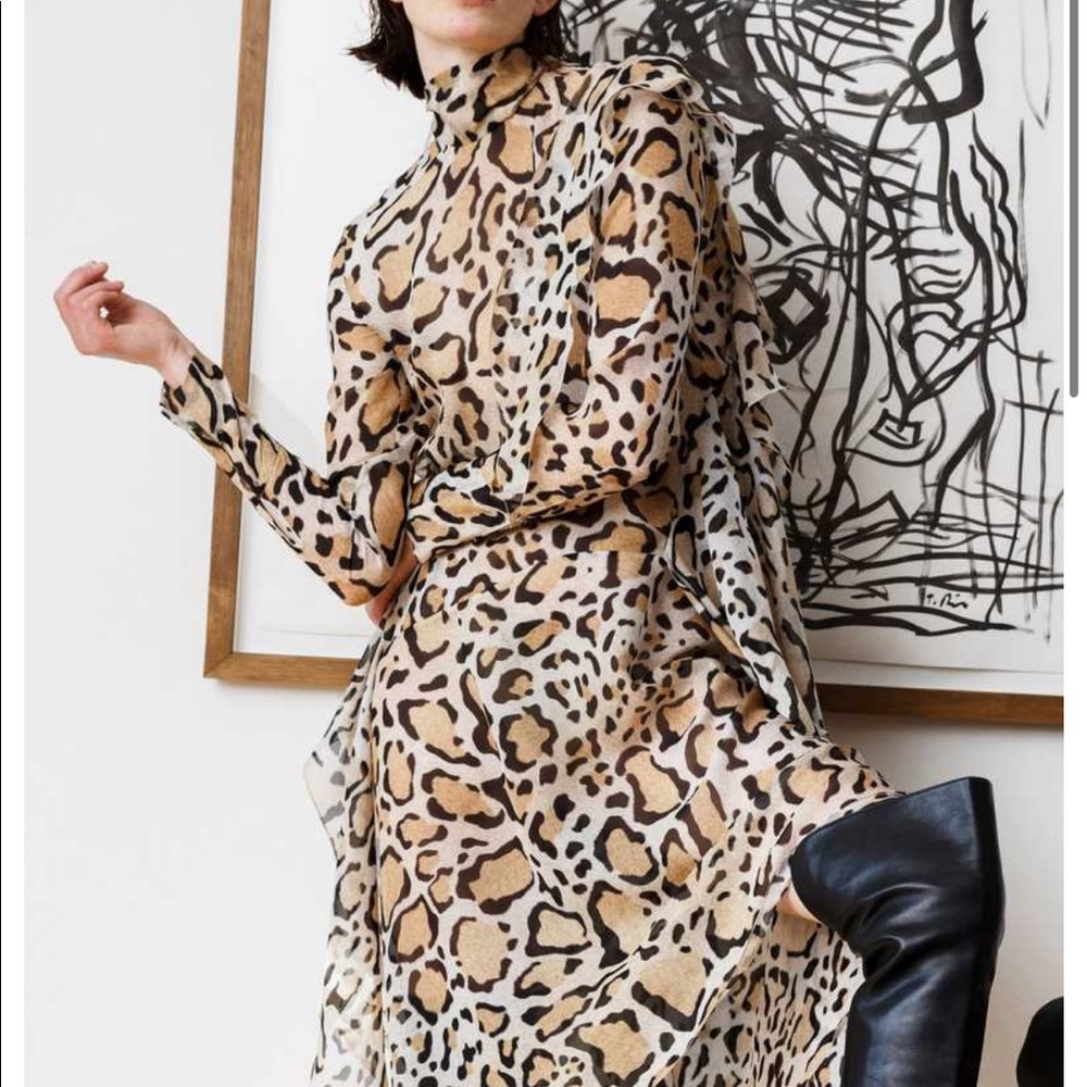 BNWT Petar Petrov leopard dress